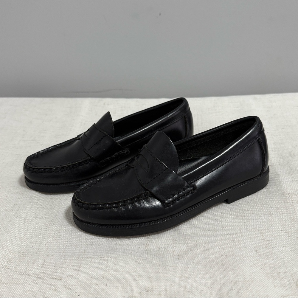 Sperry Kids Top Slider Penny Leather Black Loafers size 11N - Picture 2 of 7